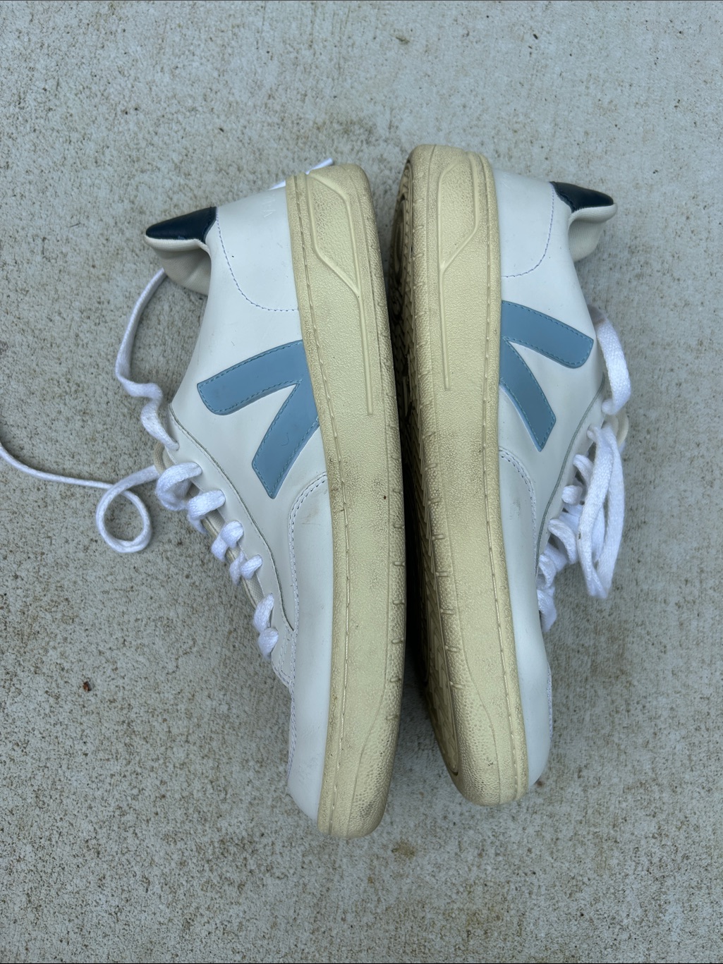 Veja V-12 Leather White Steel Nautico Size 10 — image 8 of 8